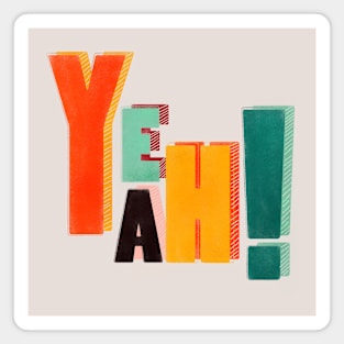 YEAH! Typography Magnet